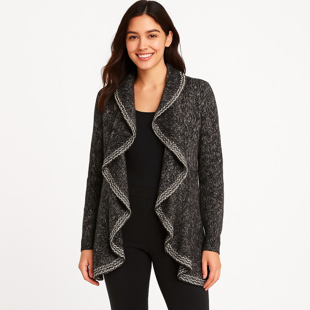 Women's White House Black Market Cardigan S Black Gray White